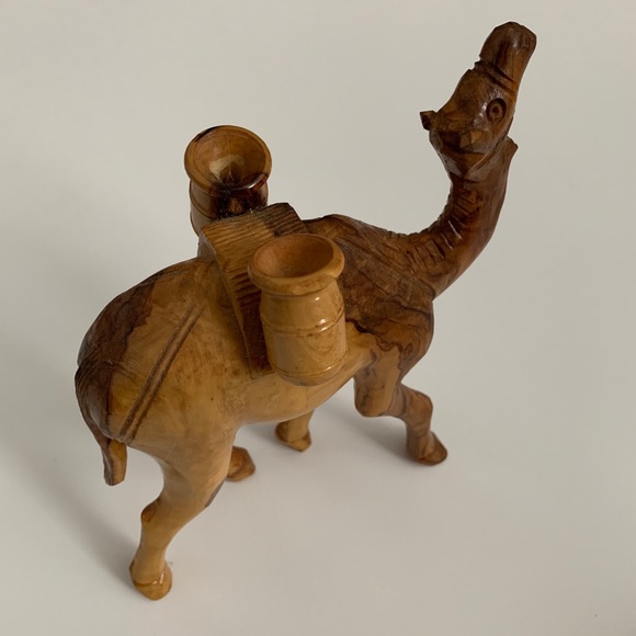 Brown Wooden Camel Figurine - Picture 3 of 3